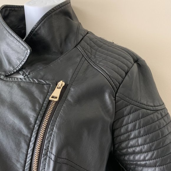 🇺🇸 BEBE faux-leather biker jacket size L/G - Picture 9 of 12